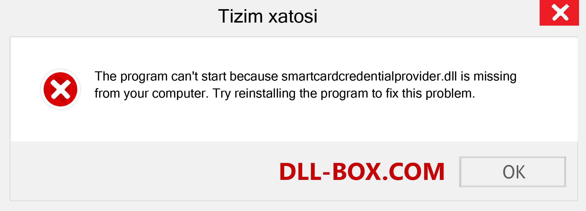 smartcardcredentialprovider.dll fayli yo'qolganmi?. Windows 7, 8, 10 uchun yuklab olish - Windowsda smartcardcredentialprovider dll etishmayotgan xatoni tuzating, rasmlar, rasmlar